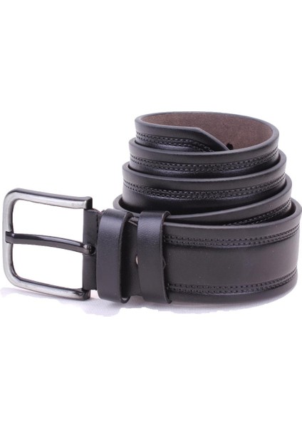 DMK26-452 Siyah 4.5 cm Suni Deri Erkek Kemer