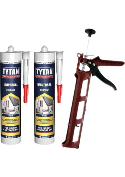 Tytan Silikon Şeffaf 2'li + Tabanca