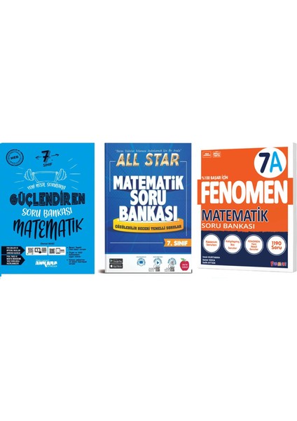 7. Sınıf Güçlendiren All Star Fenomen Matematik A Soru Bankası Seti