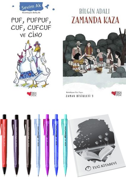 Zamanda Bisikleti 3 Zamanda Kaza ve Puf, Pufpuf, Cuf, Cufcuf ve Cino 2'li Set + Hediyeli