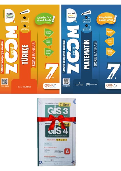 7.Sınıf Türkçe / Matematik Zoom Soru Bankası 2 Kitap