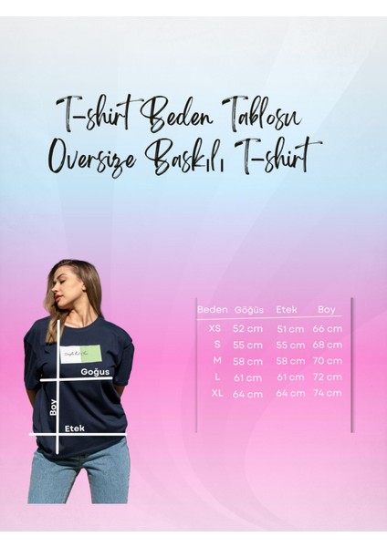 Kadın Oversize Fit Bisiklet Yaka Baskılı Kısa Kollu T-Shirt indirimleri