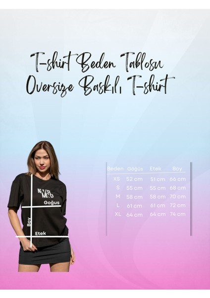 Baskılı Tişört Oversize / Geniş Kesim Unisex Model