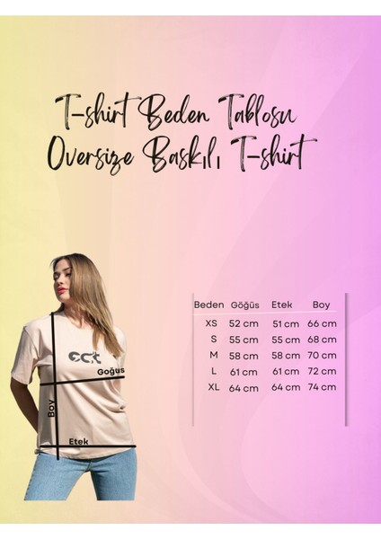 Baskılı Tişört Oversize / Geniş Kesim Unisex Model