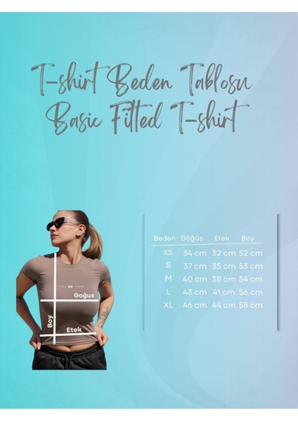 Kahverengi Basic Fitted T-Shirt / Vücuda Oturan Kesim indirimleri