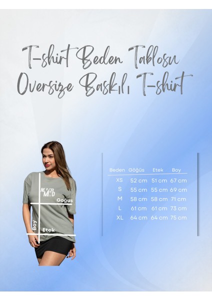 Baskılı Tişört Oversize / Geniş Kesim Unisex Model