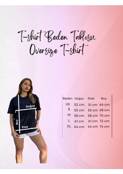 Kadın Baskısız Basic Pamuklu Oversize Tişört