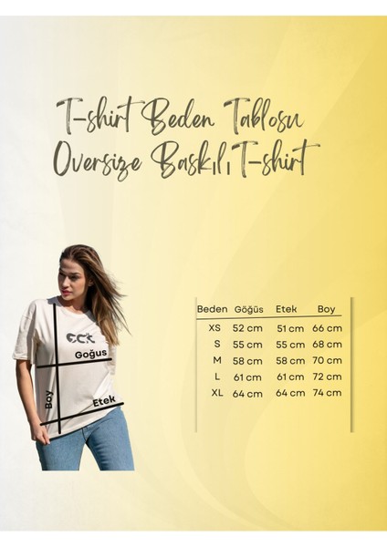Baskılı Tişört Oversize / Geniş Kesim Unisex Model