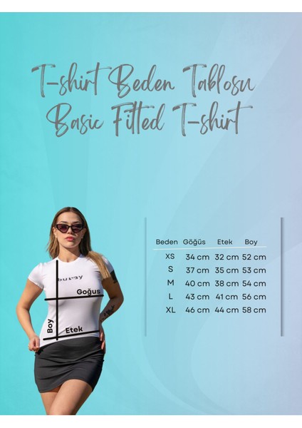 Beyaz Basic Fitted T-Shirt / Vücuda Oturan Kesim