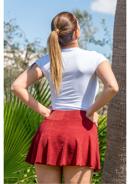 Kadın Beyaz Dar Kalıp Slim Fit Baskılı Kısa Kollu T-Shirt indirimleri