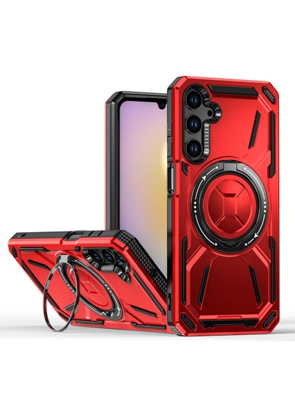 Samsung Galaxy S23 Fe Uyumlu Magsafe Mıknatıslı Stand Özellikli Kamera ve Lens Korumalı Kapak