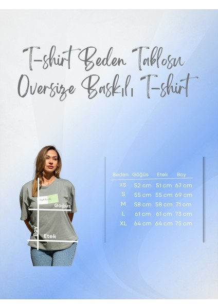 Kadın Oversize Fit Bisiklet Yaka Baskılı Kısa Kollu T-Shirt indirimleri