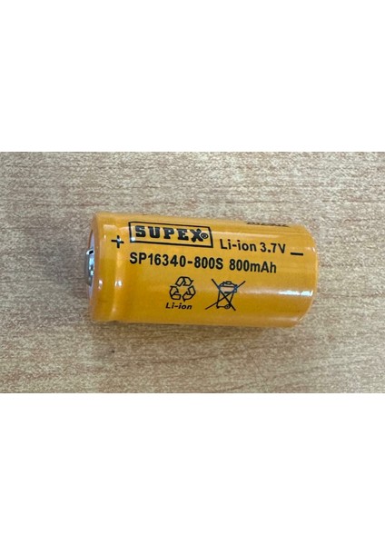 16340-800MA 3.7 Volt Başlıklı Pil