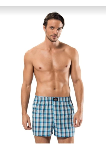 1440 Erkek Desenli Poplin Boxer 12 Adet indirimleri