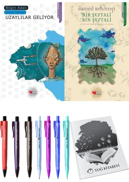 Bir Şeftali Bin Şeftali ve Uzaylılar Geliyor 2'li Set + Hediyeli