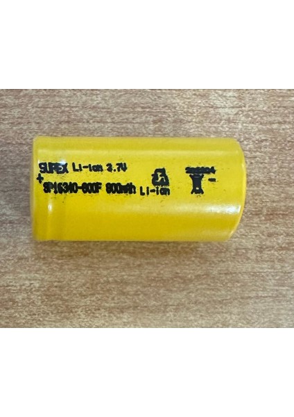 16340-800MA 3.7 Volt Düz Kafa Pil