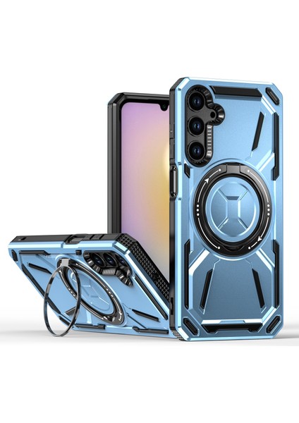 Samsung Galaxy A25 Uyumlu Magsafe Mıknatıslı Stand Özellikli Kamera ve Lens Korumalı Kapak