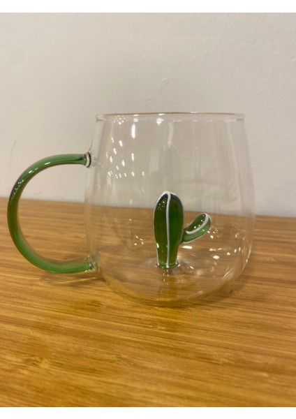 Kupa Cam Bardak Içi Cam Figürlü Yeşil Kaktüs fiyatları
