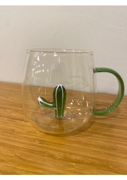 Kupa Cam Bardak Içi Cam Figürlü Yeşil Kaktüs fırsatları