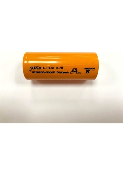 26650-5000MA 3.7 Volt Düz Kafa Pil