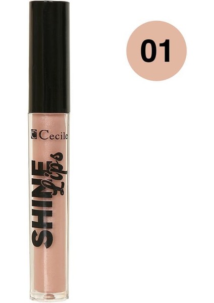 Yoğun Pigmentli Ultra Parlak Görünüm Veren Parlatıcı Shine Lips 01