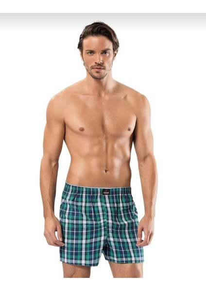 1440 Erkek Desenli Poplin Boxer 6 Adet