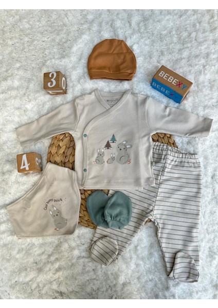 Tavşan Baskılı Alt Üst Bebek Takım