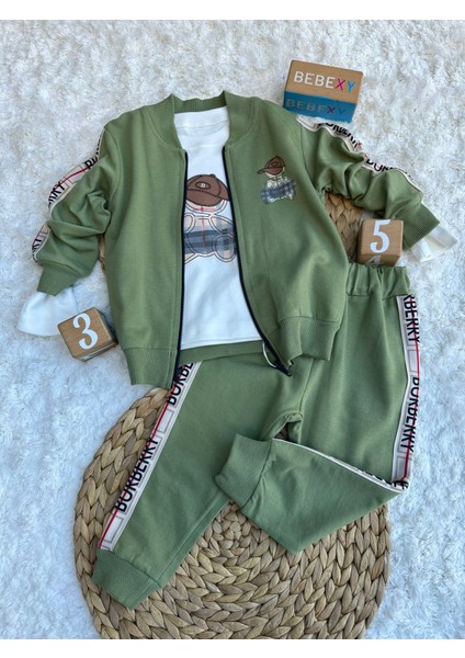 Burberry Yazılı Alt Üst Takım 3 Parça
