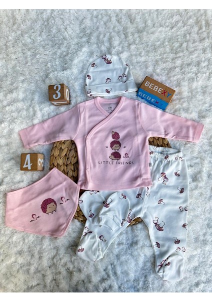Kirpi Baskılı Alt Üst Bebek Takım