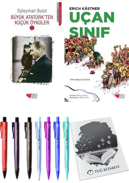 Uçan Sınıf ve Büyük Atatürk'ten Küçük Öyküler 1 2'li Set + Hediyeli