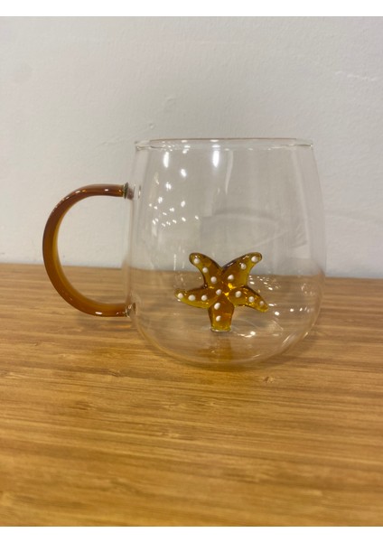 Kupa Cam Bardak Içi Cam Figürlü Deniz Yıldızı modelleri