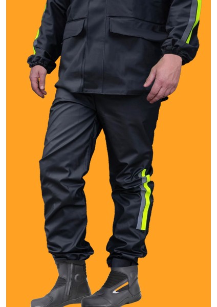 Motorcu Yağmurluk Takım (Cepli) Su Geçirmez Ekstra Esnek, Sağlam ve Hafif Pvc Kumaş, Kurye modelleri