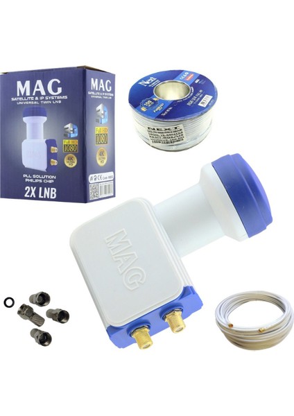 2'li Philips Chip'li Lnb + 20 M Next Anten Kablosu