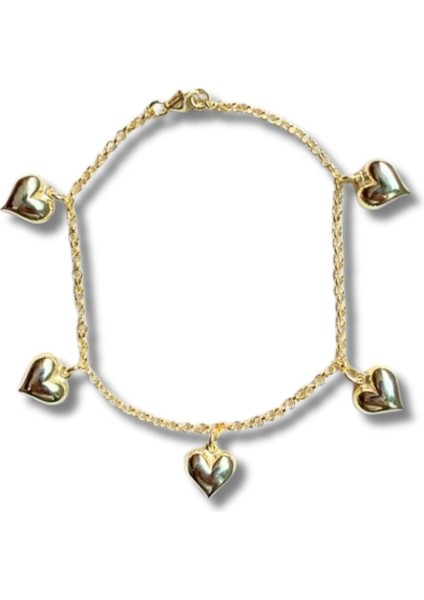 925 Ayar Gümüş Sallanan Kalp Bileklik