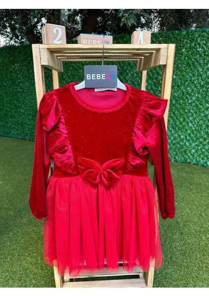 Tüllü Kurdeleli Elbise