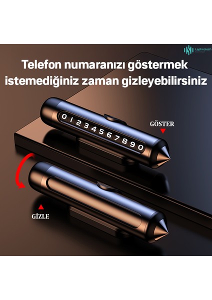 Q4 Premium Araç Numaratörü Acil Durum Cam Kırma Çekici