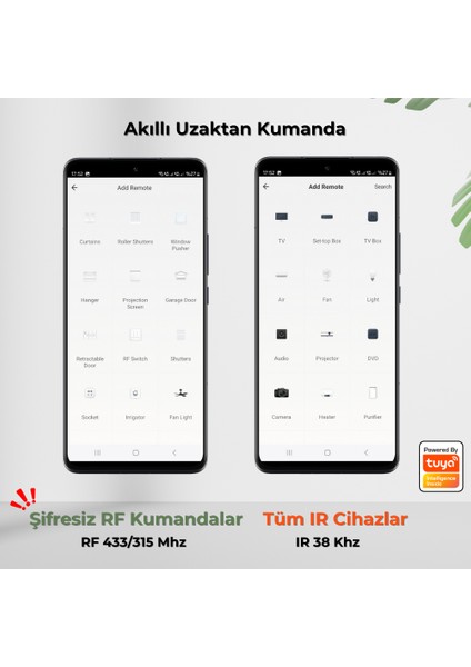 Wifi Akıllı Ir + Rf Kumanda ( Tuya Smart Life Uyumlu )