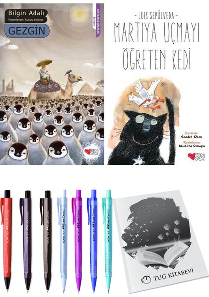 Martıya Uçmayı Öğreten Kedi ve Gezgin 2'li Set + Hediyeli