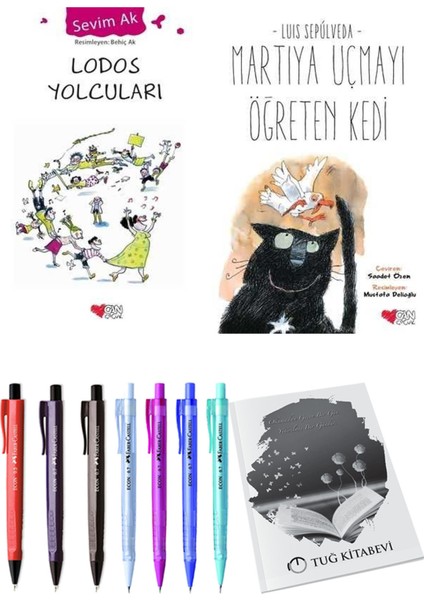 Martıya Uçmayı Öğreten Kedi ve Lodos Yolcuları 2'li Set + Hediyeli