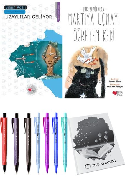 Martıya Uçmayı Öğreten Kedi ve Uzaylılar Geliyor 2'li Set + Hediyeli