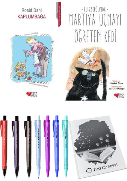 Martıya Uçmayı Öğreten Kedi ve Kaplumbağa 2'li Set + Hediyeli