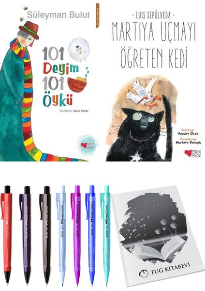 Martıya Uçmayı Öğreten Kedi ve 101 Deyim 101 Öykü Süleyman Bulut 2'li Set + Hediyeli