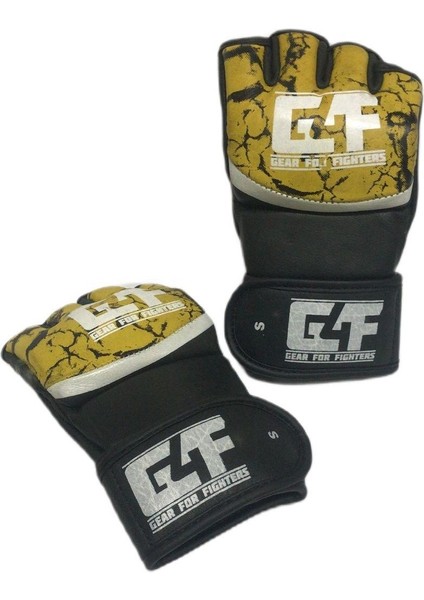 G4F Mma Gloves Gerçek Deri Eldiven Sarı/siyah GF030 M Beden