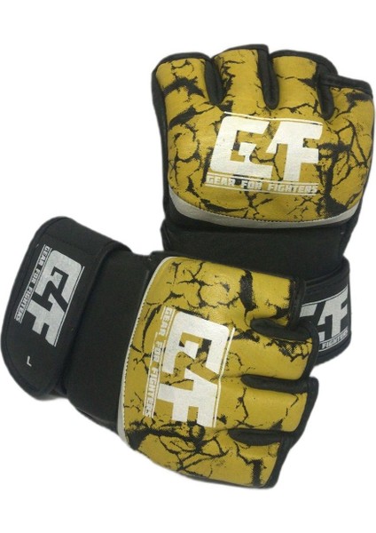 G4F Mma Gloves Gerçek Deri Eldiven Sarı/siyah GF030 S Beden