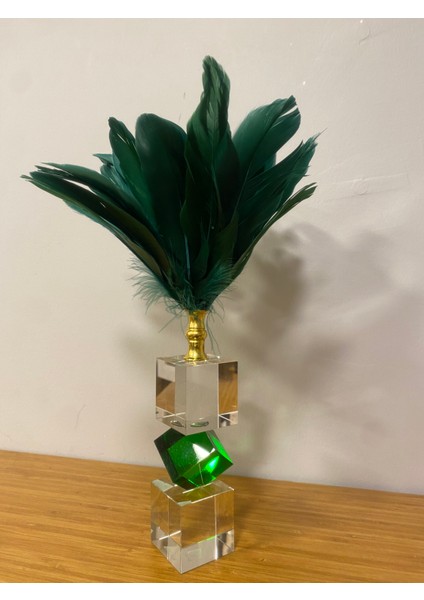 Dekoratif Kristal Sülün Tüy Yeşil fiyatları