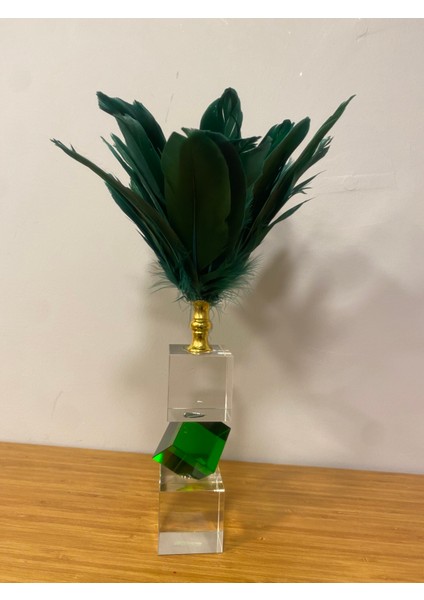 Dekoratif Kristal Sülün Tüy Yeşil fırsatları