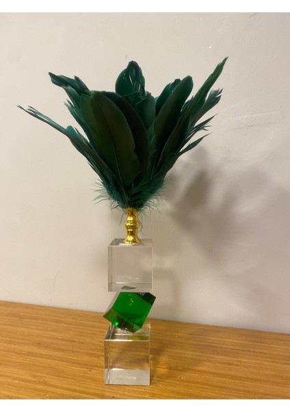 Dekoratif Kristal Sülün Tüy Yeşil indirimleri