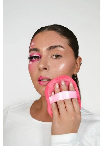 Makyaj ve Yüz Temizleyici - Sadece Su Ile Makyaj Temizleme - Pink Ped -7li Pembe Ped Set