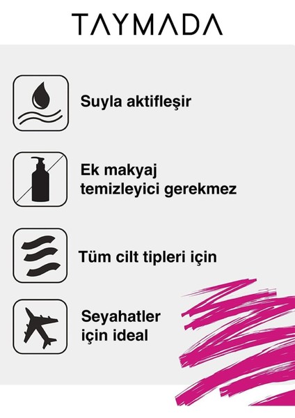 Makyaj ve Yüz Temizleyici - Sadece Su Ile Makyaj Temizleme - Pink Ped -7li Pembe Ped Set