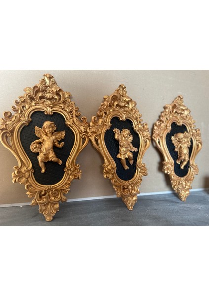 Melek Tablo Dekor 3 Lü Set 42 cm